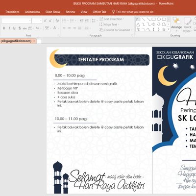 Template Buku Program Sambutan Hari Raya