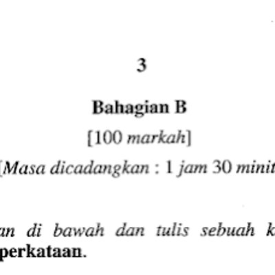 Contoh Karangan Bahagian B Spm - Snocoins