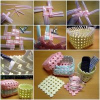 Cara Buat Bakul Dari Straw Minuman