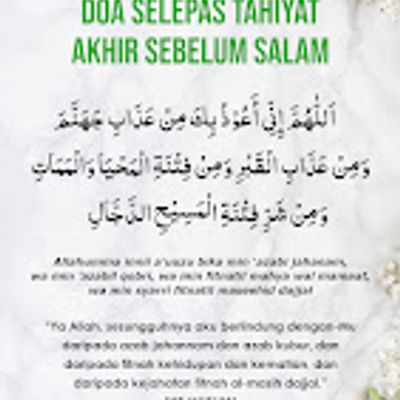 Doa Selepas Tahiyat Akhir Sebelum Salam