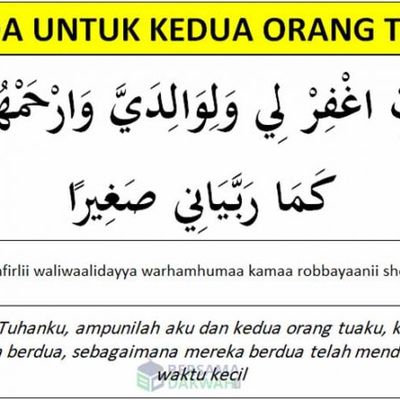 Doa Untuk Kedua Orang Tua Lengkap Arab Latin Dan Artinya