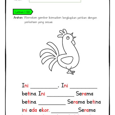 Latihan Bacaan Bahasa Melayu Tahun 1 / Bahan Bacaan Bahasa Melayu Tahun ...