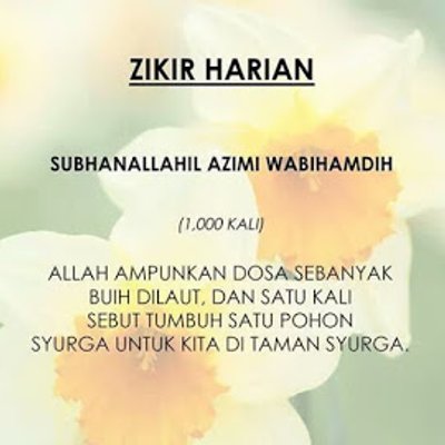 Zikir Harian Khamis - Kumpulan Doa